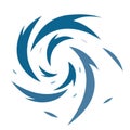 Wind Icon With Blue Arrows Indicating The Direction And Intensity Of The Wind. Generative AI