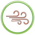 Wind Icon Illustration Weather Stream Breeze Gale Tempest Design Element Vector Royalty Free Stock Photo