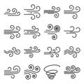 Wind icons vector