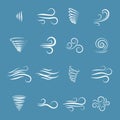 Wind icons vector