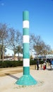Wind indicator post in La Nova Icaria beach Royalty Free Stock Photo