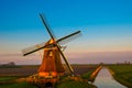 Wind mill "Goliath", located in the province of Groningen, The Netherlands Royalty Free Stock Photo