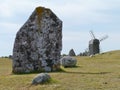 Wind mill on the gravefield of Gettlinge Royalty Free Stock Photo