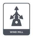 wind mill icon in trendy design style. wind mill icon isolated on white background. wind mill vector icon simple and modern flat Royalty Free Stock Photo