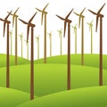 Wind mill renewable energy background