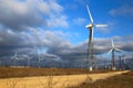 Wind mills during bright summer day Royalty Free Stock Photo