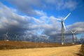 Wind mills during bright summer day Royalty Free Stock Photo