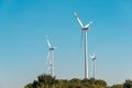 Wind mills during bright Royalty Free Stock Photo