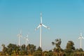 Wind mills during bright Royalty Free Stock Photo