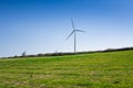 Wind mills during bright summer day Royalty Free Stock Photo