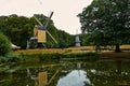 Wind mills close to a lake at Arnhem. Netherlands July