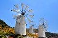 Wind mills in Crete Royalty Free Stock Photo