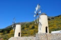 Wind mills in Crete Royalty Free Stock Photo