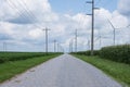 Wind Mills in a Rural area of Indiana off of route sixity five