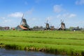 Wind mills in Zaanse Schans Royalty Free Stock Photo