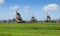 Wind mills in Zaanse Schans Royalty Free Stock Photo