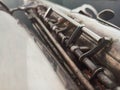 Wind musical instrument photographed - close-up Royalty Free Stock Photo