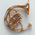 wind musical instrument trumpet close-up Royalty Free Stock Photo