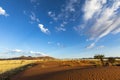 Wind patterns in the sand on the dune in the Namib Desert