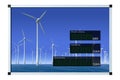 Wind power display - german (clipping path)