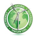 Wind power Eco-friendly sign and symbol