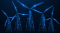 Wind power generator. A tower with a turbine. Royalty Free Stock Photo