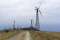 Wind power generators at a power plant Royalty Free Stock Photo