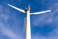 wind power plant against the blue sky Royalty Free Stock Photo