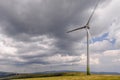 wind power plant on the mountain pretul