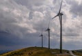 wind power plant on the mountain pretul