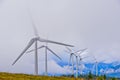wind power plant on the mountain pretul Royalty Free Stock Photo