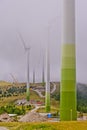 wind power plant on the mountain pretul