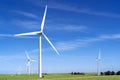 wind power plant and windmill turbine farm in san francisco Royalty Free Stock Photo