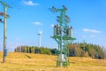 Wind power plants in the Czech Republic as a source of green energy Royalty Free Stock Photo