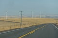 Wind power plants in the desert Royalty Free Stock Photo