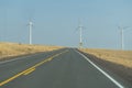 Wind power plants in the desert Royalty Free Stock Photo