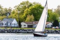 Wind power sail boat