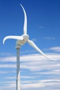 Skystream Wind power with sky and clouds in background. Royalty Free Stock Photo