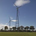 Wind power station, Osnabrueck Land region, Lower Saxony, Germany Royalty Free Stock Photo