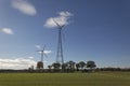 Wind power station, Osnabrueck Land region, Lower Saxony, Germany Royalty Free Stock Photo