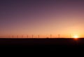 Wind power stations producing renewable engergy Royalty Free Stock Photo