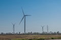 Wind power stations work Royalty Free Stock Photo