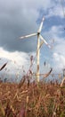 Wind power turbines generating clean renewable energy Royalty Free Stock Photo