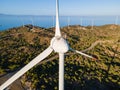 Wind power turbines generating clean renewable energy Royalty Free Stock Photo