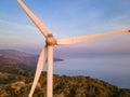Wind power turbines generating clean renewable energy Royalty Free Stock Photo