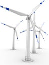 Wind-powered generator Royalty Free Stock Photo