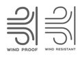 Wind proof and resistant icon vector Royalty Free Stock Photo
