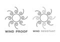 Wind proof and resistant icon vector Royalty Free Stock Photo