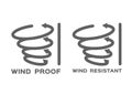 Wind proof and resistant icon vector