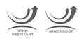 Wind proof and resistant icon vector Royalty Free Stock Photo
